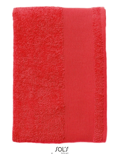 Guest Towel Island 30 zum Besticken und Bedrucken in der Farbe Red mit Ihren Logo, Schriftzug oder Motiv.