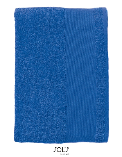 Guest Towel Island 30 zum Besticken und Bedrucken in der Farbe Royal Blue mit Ihren Logo, Schriftzug oder Motiv.