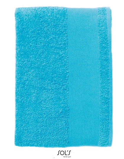 Guest Towel Island 30 zum Besticken und Bedrucken in der Farbe Turquoise mit Ihren Logo, Schriftzug oder Motiv.