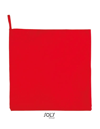 Microfibre Towel Atoll 70 zum Besticken und Bedrucken in der Farbe Red mit Ihren Logo, Schriftzug oder Motiv.