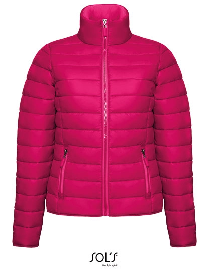 Women´s Light Padded Jacket Ride zum Besticken und Bedrucken in der Farbe Dark Pink mit Ihren Logo, Schriftzug oder Motiv.