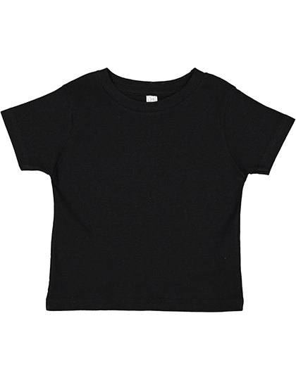 Toddler Fine Jersey T-Shirt zum Besticken und Bedrucken in der Farbe Black mit Ihren Logo, Schriftzug oder Motiv.