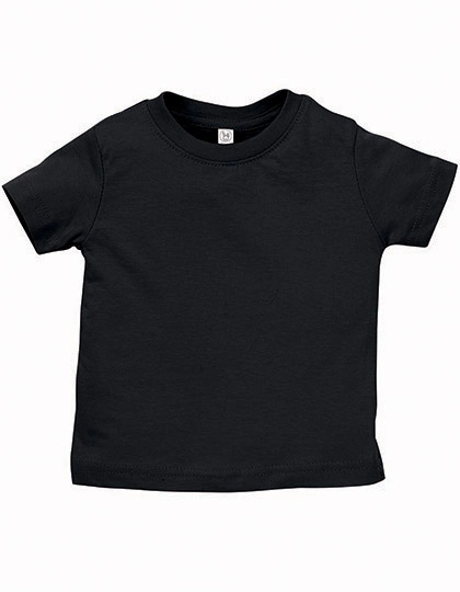 Infant Fine Jersey T-Shirt zum Besticken und Bedrucken in der Farbe Black mit Ihren Logo, Schriftzug oder Motiv.