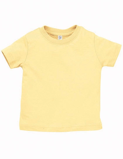Infant Fine Jersey T-Shirt zum Besticken und Bedrucken in der Farbe Butter mit Ihren Logo, Schriftzug oder Motiv.