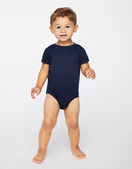 Infant Fine Jersey Short Sleeve Bodysuit zum Besticken und Bedrucken mit Ihren Logo, Schriftzug oder Motiv.