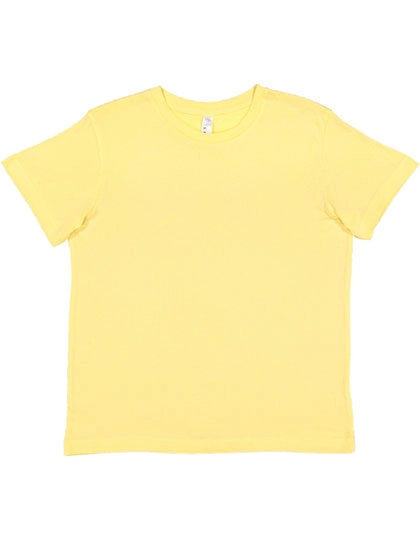 Youth Fine Jersey T-Shirt zum Besticken und Bedrucken in der Farbe Butter mit Ihren Logo, Schriftzug oder Motiv.