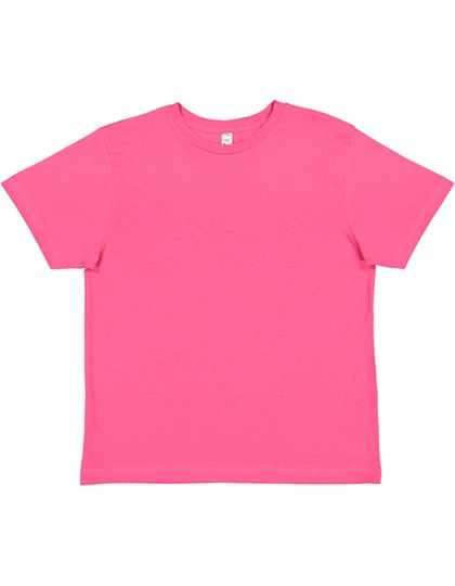 Youth Fine Jersey T-Shirt zum Besticken und Bedrucken in der Farbe Hot Pink mit Ihren Logo, Schriftzug oder Motiv.