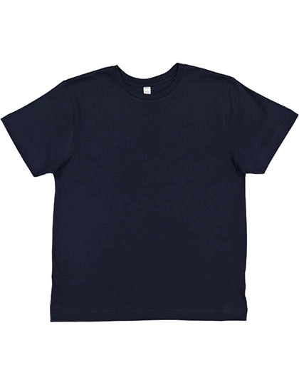 Youth Fine Jersey T-Shirt zum Besticken und Bedrucken in der Farbe Navy mit Ihren Logo, Schriftzug oder Motiv.