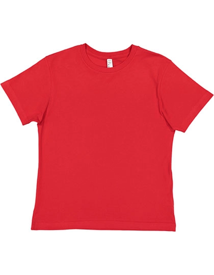 Youth Fine Jersey T-Shirt zum Besticken und Bedrucken in der Farbe Red mit Ihren Logo, Schriftzug oder Motiv.