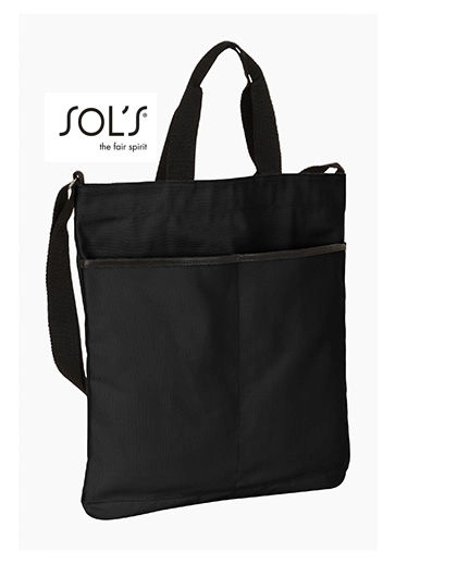 Vendôme Shopping Bag zum Besticken und Bedrucken in der Farbe Black mit Ihren Logo, Schriftzug oder Motiv.
