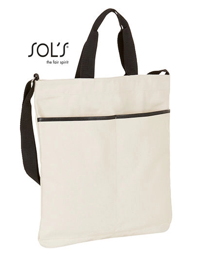 Vendôme Shopping Bag zum Besticken und Bedrucken in der Farbe Natural mit Ihren Logo, Schriftzug oder Motiv.