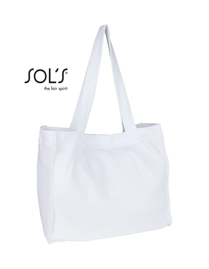 Marina Shopping Bag zum Besticken und Bedrucken in der Farbe White mit Ihren Logo, Schriftzug oder Motiv.
