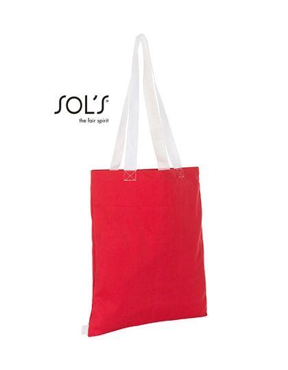 Hamilton Shopping Bag zum Besticken und Bedrucken in der Farbe Red-White mit Ihren Logo, Schriftzug oder Motiv.