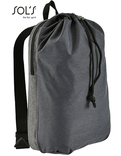Dual Material Backpack Uptown zum Besticken und Bedrucken in der Farbe Charcoal Melange mit Ihren Logo, Schriftzug oder Motiv.