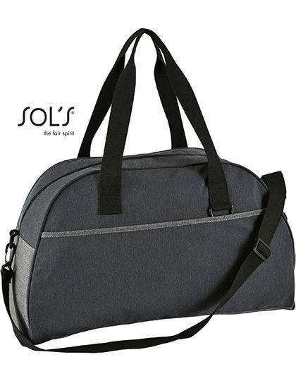 Dual Material Travel Bag Move zum Besticken und Bedrucken in der Farbe Charcoal Melange mit Ihren Logo, Schriftzug oder Motiv.