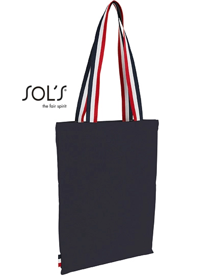 Shopping Bag Etoile zum Besticken und Bedrucken in der Farbe French Navy mit Ihren Logo, Schriftzug oder Motiv.