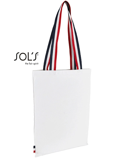 Shopping Bag Etoile zum Besticken und Bedrucken in der Farbe White mit Ihren Logo, Schriftzug oder Motiv.