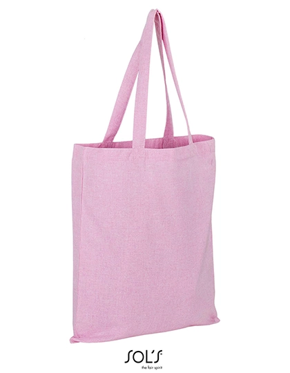 Awake Recycled Shopping Bag zum Besticken und Bedrucken in der Farbe Heather Pink mit Ihren Logo, Schriftzug oder Motiv.