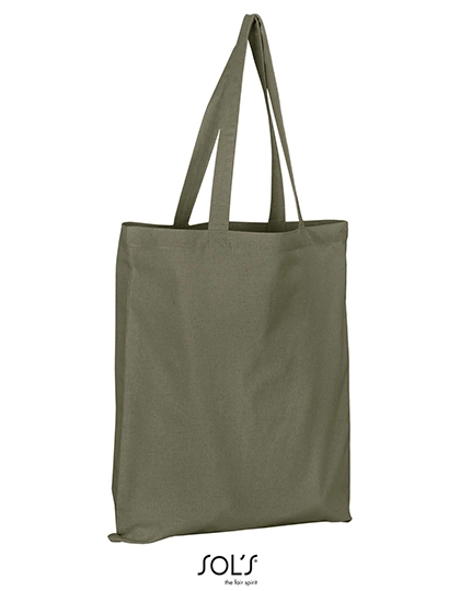 Awake Recycled Shopping Bag zum Besticken und Bedrucken in der Farbe Khaki mit Ihren Logo, Schriftzug oder Motiv.
