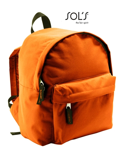 Kids´ Backpack Rider zum Besticken und Bedrucken in der Farbe Orange mit Ihren Logo, Schriftzug oder Motiv.