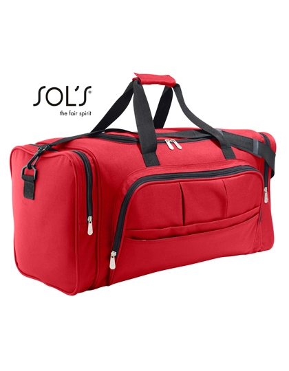 Travel Bag Weekend zum Besticken und Bedrucken in der Farbe Red mit Ihren Logo, Schriftzug oder Motiv.