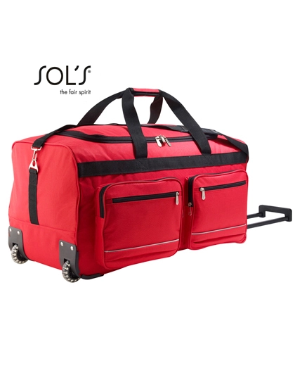 Travel Bag Voyager zum Besticken und Bedrucken in der Farbe Red mit Ihren Logo, Schriftzug oder Motiv.