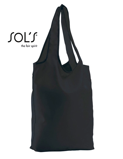 Foldable Shopping Bag Pix zum Besticken und Bedrucken in der Farbe Black mit Ihren Logo, Schriftzug oder Motiv.