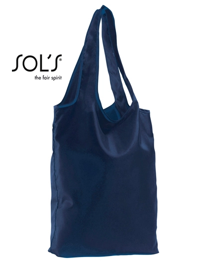 Foldable Shopping Bag Pix zum Besticken und Bedrucken in der Farbe French Navy mit Ihren Logo, Schriftzug oder Motiv.