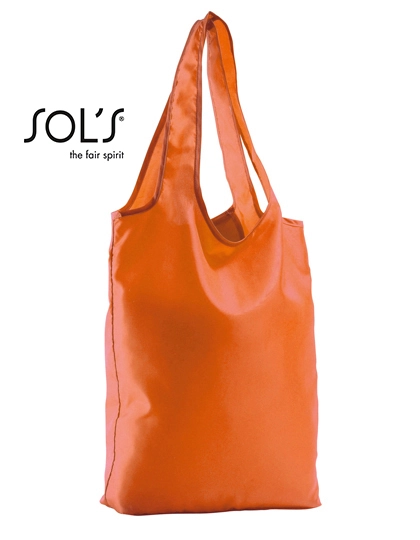 Foldable Shopping Bag Pix zum Besticken und Bedrucken in der Farbe Orange mit Ihren Logo, Schriftzug oder Motiv.
