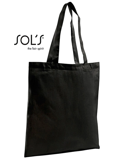 Organic Shopping Bag Zen zum Besticken und Bedrucken in der Farbe Black mit Ihren Logo, Schriftzug oder Motiv.