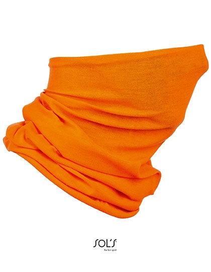 Multifunctional Neck Warmer Bolt zum Besticken und Bedrucken in der Farbe Orange mit Ihren Logo, Schriftzug oder Motiv.