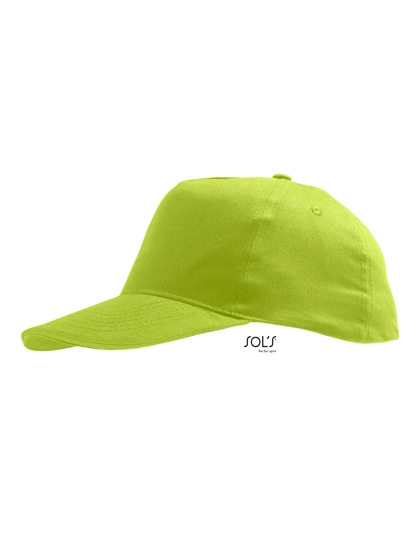 Kids´ Cap Sunny zum Besticken und Bedrucken in der Farbe Apple Green mit Ihren Logo, Schriftzug oder Motiv.