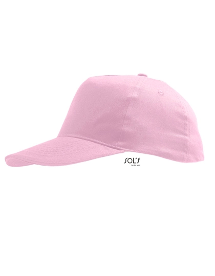 Kids´ Cap Sunny zum Besticken und Bedrucken in der Farbe Pink mit Ihren Logo, Schriftzug oder Motiv.