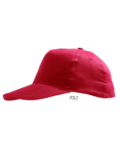 Kids´ Cap Sunny zum Besticken und Bedrucken in der Farbe Red mit Ihren Logo, Schriftzug oder Motiv.