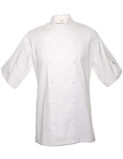 Executive Jacket Short Sleeve zum Besticken und Bedrucken in der Farbe White mit Ihren Logo, Schriftzug oder Motiv.