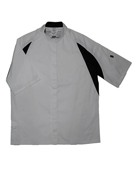 Single Breasted Jacket zum Besticken und Bedrucken in der Farbe White-Black mit Ihren Logo, Schriftzug oder Motiv.
