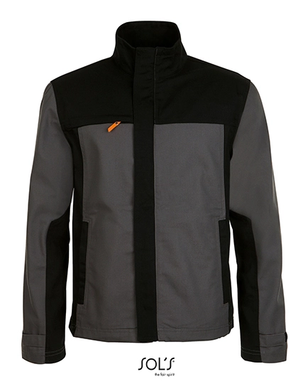 Men´s Workwear Jacket - Impact Pro zum Besticken und Bedrucken in der Farbe Dark Grey (Solid)-Black mit Ihren Logo, Schriftzug oder Motiv.