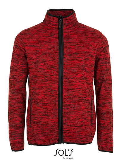 Turbo Polar Fleece Full Zipp zum Besticken und Bedrucken in der Farbe Red-Black mit Ihren Logo, Schriftzug oder Motiv.
