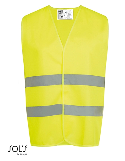Unisex Secure Pro Safety Vest zum Besticken und Bedrucken in der Farbe Neon Yellow mit Ihren Logo, Schriftzug oder Motiv.