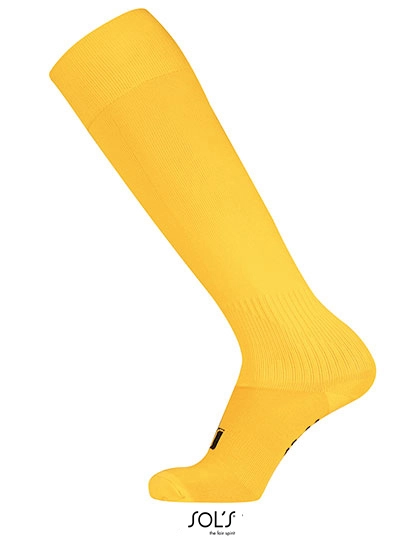 Soccer Socks zum Besticken und Bedrucken in der Farbe Lemon mit Ihren Logo, Schriftzug oder Motiv.
