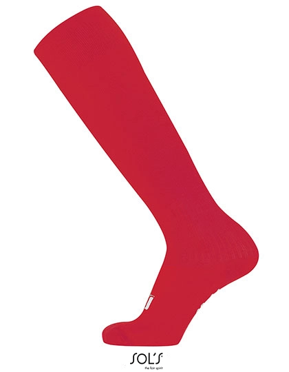 Soccer Socks zum Besticken und Bedrucken in der Farbe Red mit Ihren Logo, Schriftzug oder Motiv.