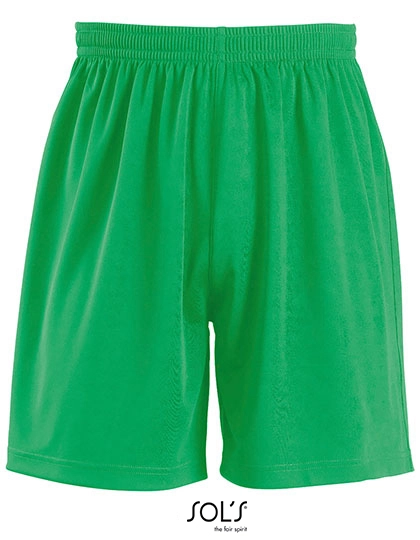 Basic Shorts San Siro 2 zum Besticken und Bedrucken in der Farbe Bright Green mit Ihren Logo, Schriftzug oder Motiv.