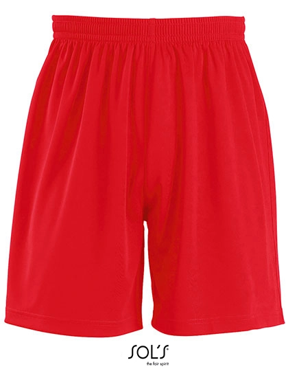 Basic Shorts San Siro 2 zum Besticken und Bedrucken in der Farbe Red mit Ihren Logo, Schriftzug oder Motiv.