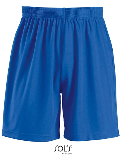 Basic Shorts San Siro 2 zum Besticken und Bedrucken in der Farbe Royal Blue mit Ihren Logo, Schriftzug oder Motiv.