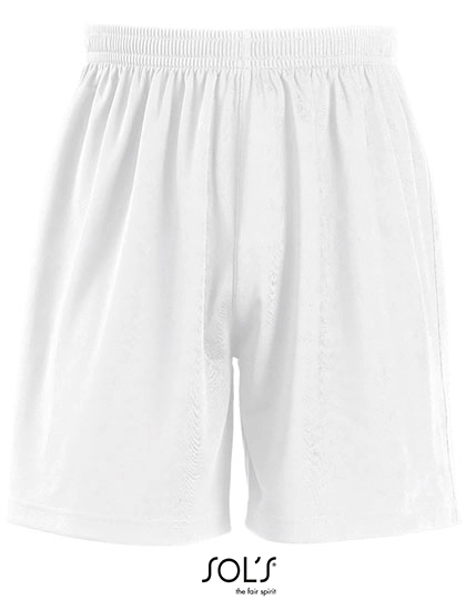 Basic Shorts San Siro 2 zum Besticken und Bedrucken in der Farbe White mit Ihren Logo, Schriftzug oder Motiv.