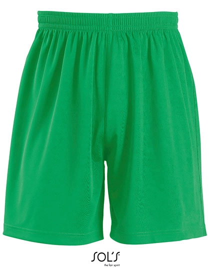 Kids´ Basic Shorts San Siro 2 zum Besticken und Bedrucken in der Farbe Bright Green mit Ihren Logo, Schriftzug oder Motiv.