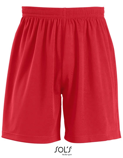 Kids´ Basic Shorts San Siro 2 zum Besticken und Bedrucken in der Farbe Red mit Ihren Logo, Schriftzug oder Motiv.