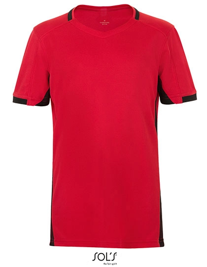 Kids´ Classico Contrast Shirt zum Besticken und Bedrucken in der Farbe Red-Black mit Ihren Logo, Schriftzug oder Motiv.