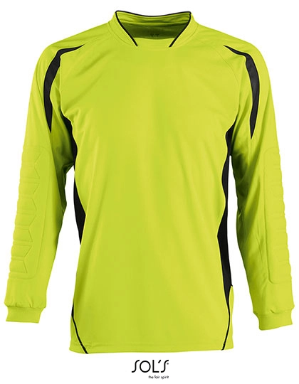 Goalkeepers Shirt Azteca zum Besticken und Bedrucken in der Farbe Apple Green-Black mit Ihren Logo, Schriftzug oder Motiv.