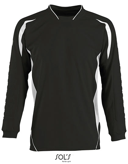 Goalkeepers Shirt Azteca zum Besticken und Bedrucken in der Farbe Black-White mit Ihren Logo, Schriftzug oder Motiv.